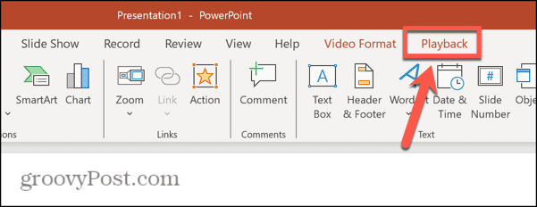 menu pemutaran powerpoint