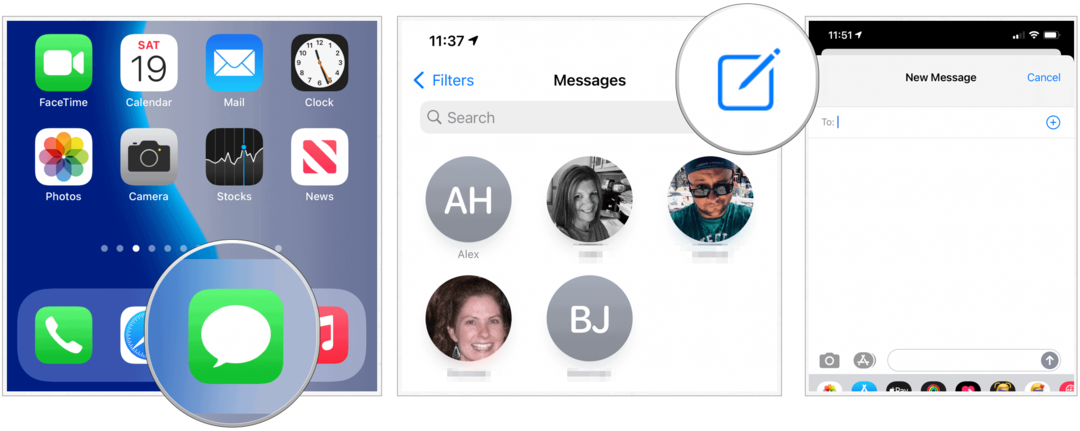iOS 14 membuat pesan grup