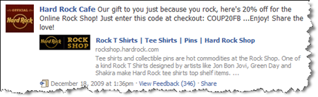 Hard Rock Cafe di Facebook
