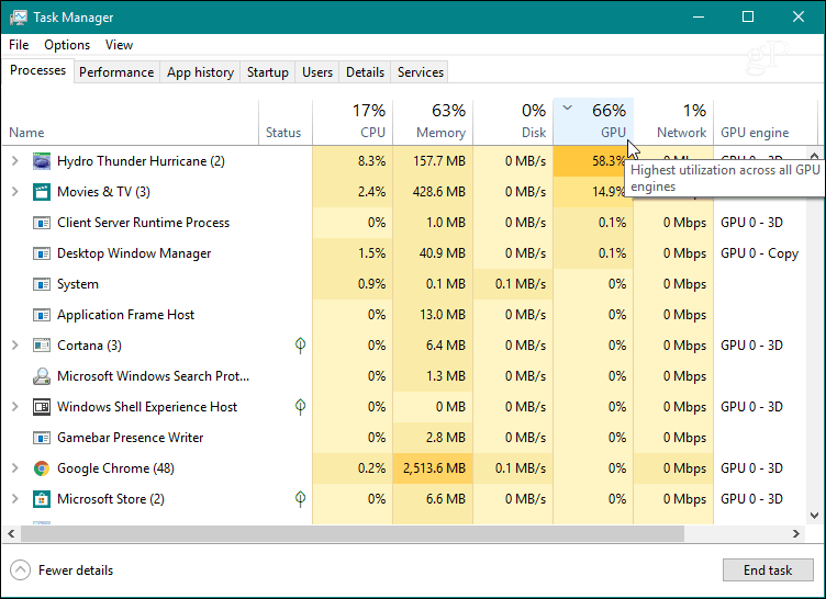 Monitor Task Manager GPU