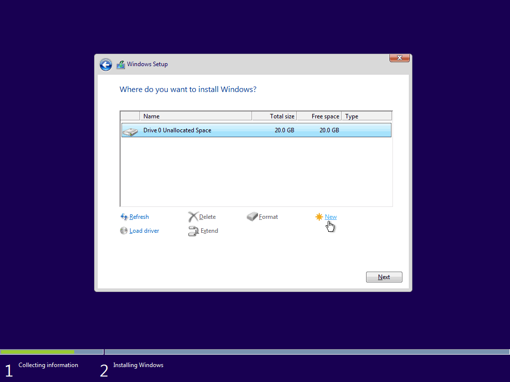 07 Buat Partisi Baru dari Space Unallocated 5 Windows 10 Clean Install
