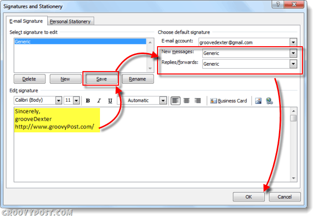 Cara Menambahkan Tanda Tangan Anda ke email Outlook 2010