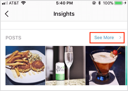Posting Instagram Insights See More