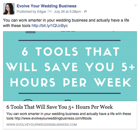 kembangkan postingan facebook bisnis pernikahan Anda