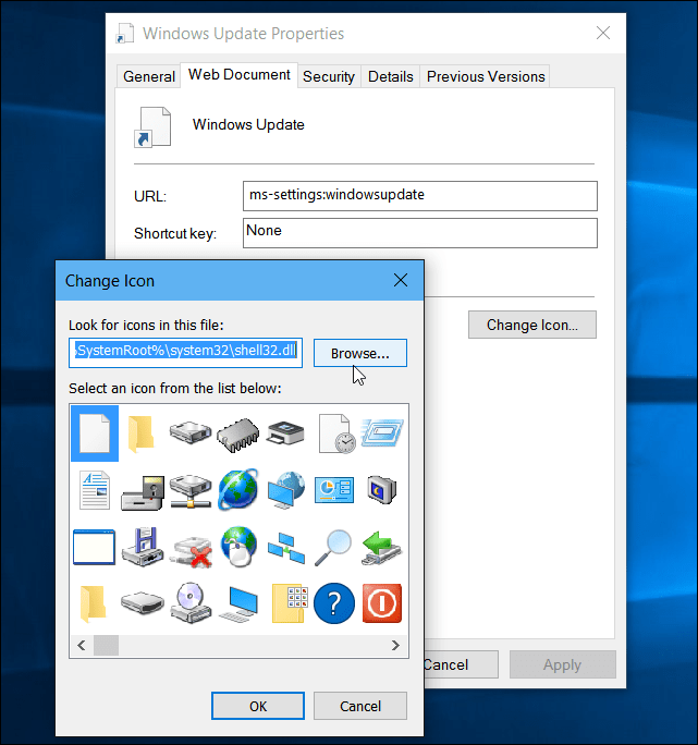 Windows 10: Buat Desktop atau Mulai Pintasan untuk Pembaruan Windows