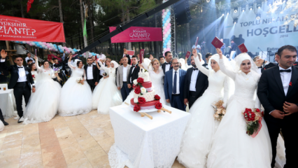 Fatma Şahin memilih untuk menikahi 50 pasangan di Gaziantep!