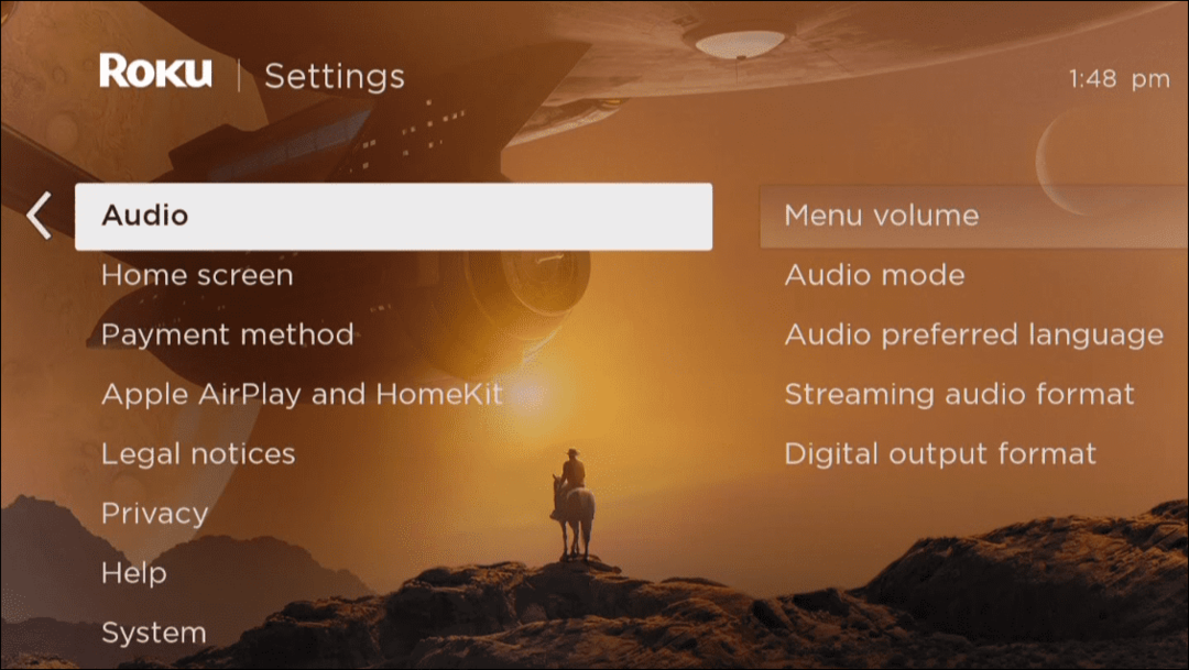 pengaturan volume menu audio