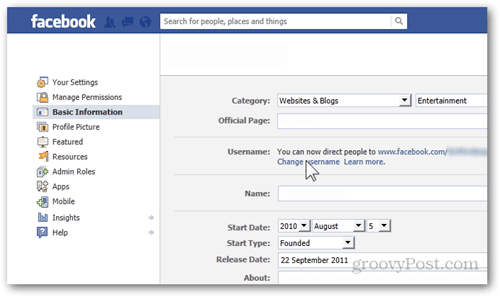 preferensi pengaturan facebook informasi dasar nama pengguna mengubah nama pengguna