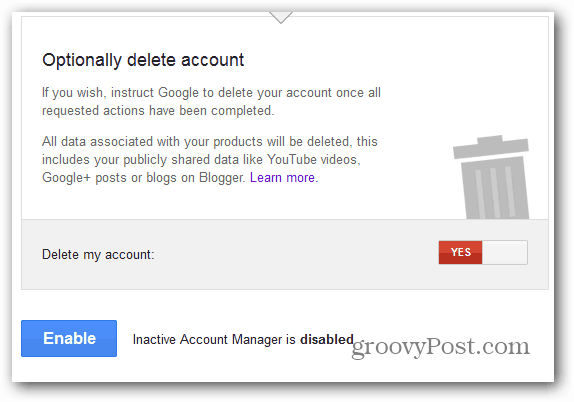 Pengelola Akun Google Tidak Aktif memungkinkan penghapusan