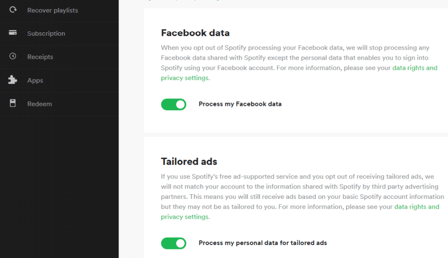 putuskan koneksi facebook dari spotify