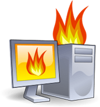 komputer terbakar