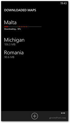 Pengunduhan peta Windows Phone 8