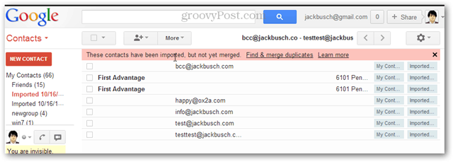 Cara mengimpor banyak kontak ke gmail sekaligus