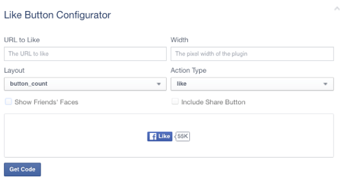 facebook seperti konfigurasi tombol