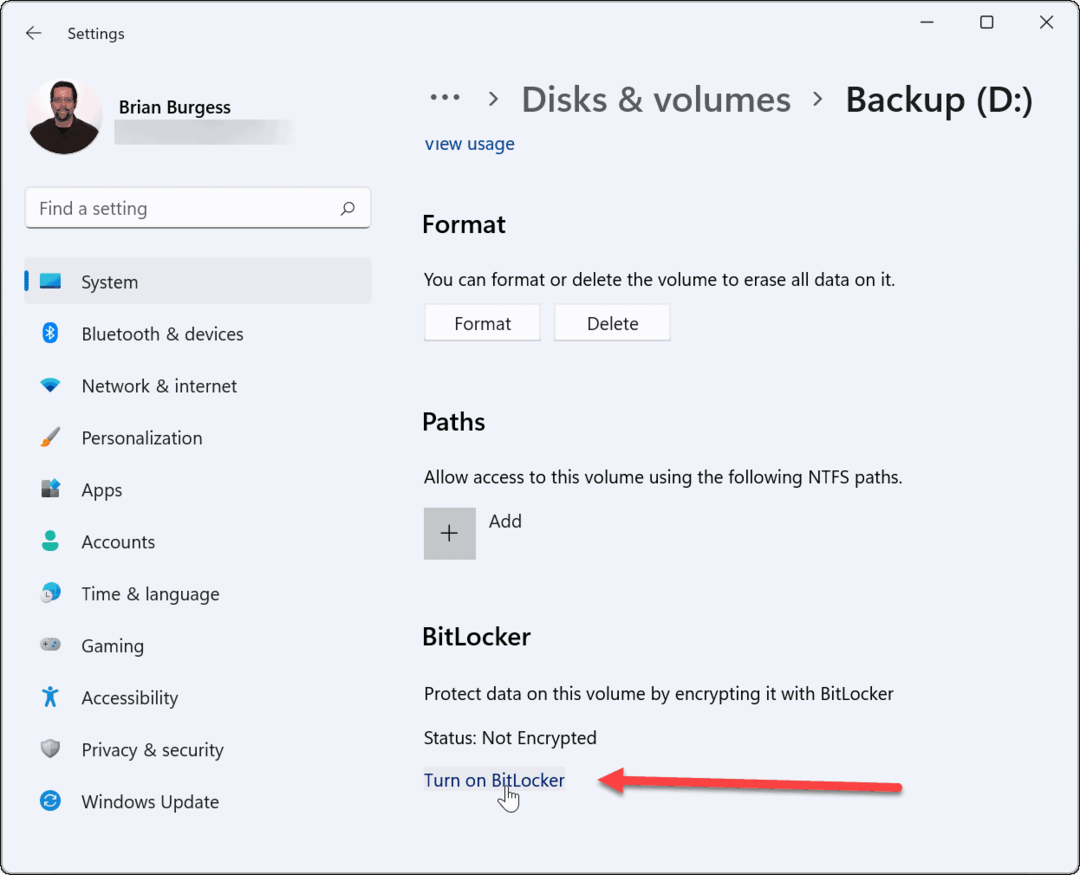 Gunakan Bitlocker untuk menggunakan Windows 11