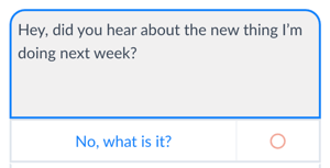 Gunakan tombol untuk memungkinkan orang bergerak maju dengan percakapan bot Messenger.