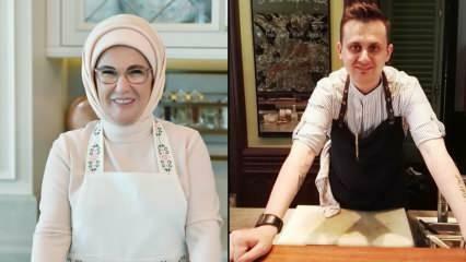 Emine Erdoğan memberi selamat kepada koki Fatih Tutak, yang menerima Bintang Michelin!