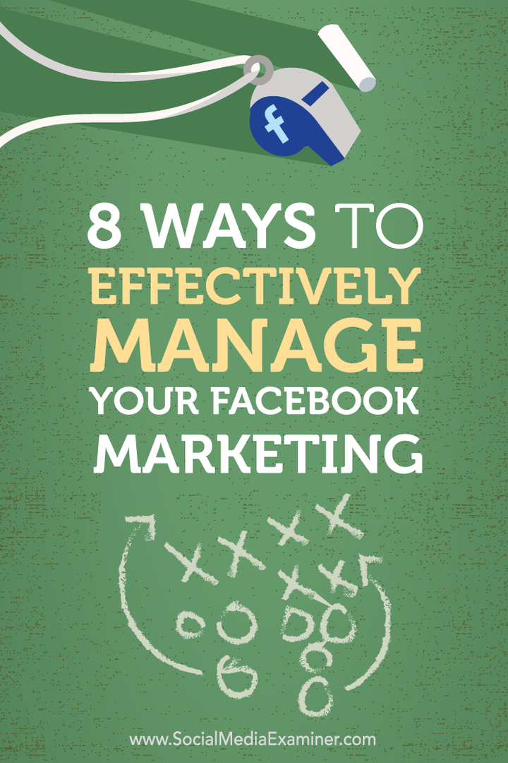 8 Cara Efektif Mengelola Pemasaran Facebook Anda: Penguji Media Sosial