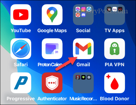 luncurkan aplikasi gmail iphone