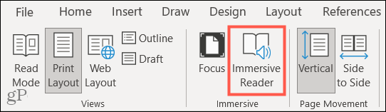 Aktifkan Pembaca Imersif di Word