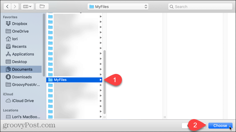 Pilih folder default untuk dibuka di Finder di Mac Anda
