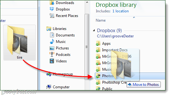 mentransfer gambar ke folder dropbox