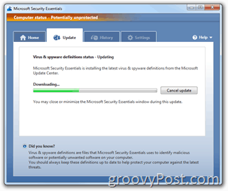 Pembaruan Tanda Tangan Microsoft Security Essentials