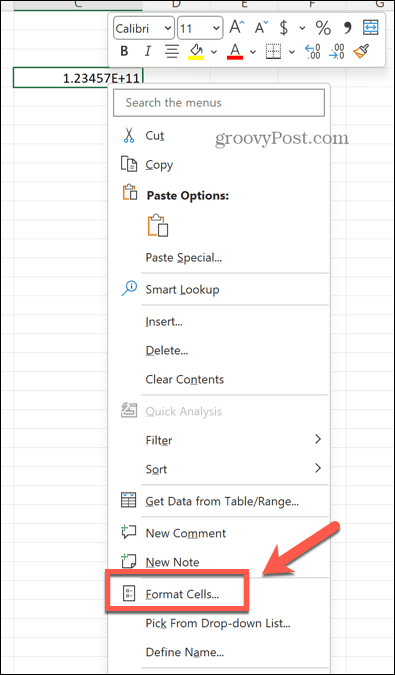 sel format excel