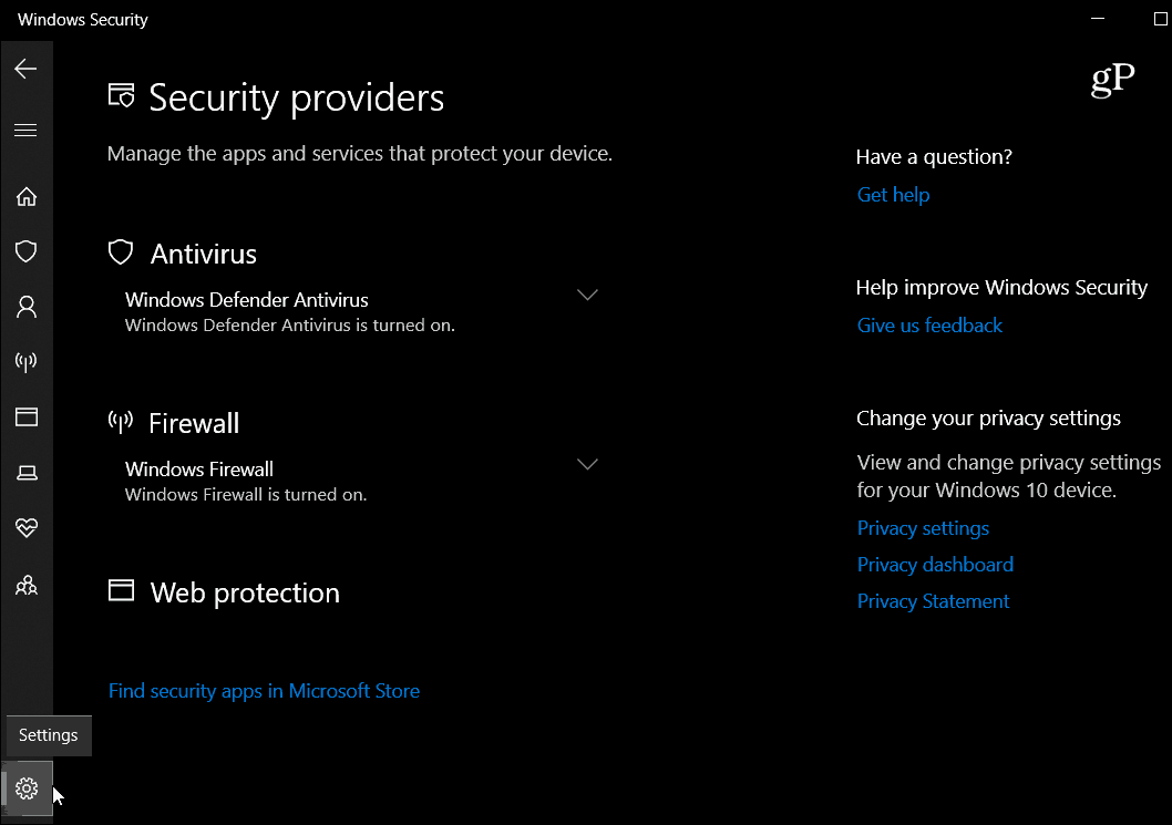 Apa yang Baru dengan Windows 10 Oktober 2018 Perbarui Pengaturan Keamanan