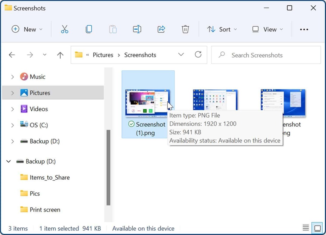simpan tangkapan layar Gambar ambil tangkapan layar di Windows 11
