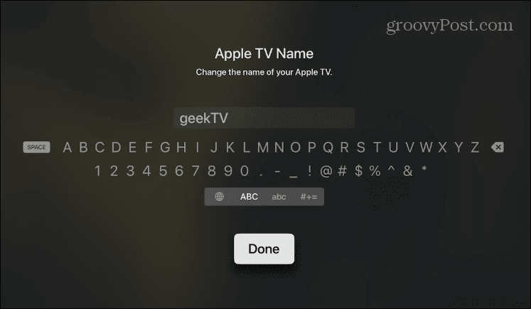 Ubah Nama Apple TV Anda