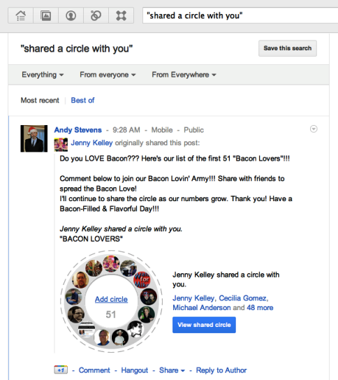 google + memulai 5 lingkaran bersama