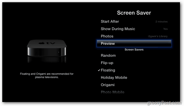 Apple TV: Gunakan Foto Anda sebagai Screen Saver