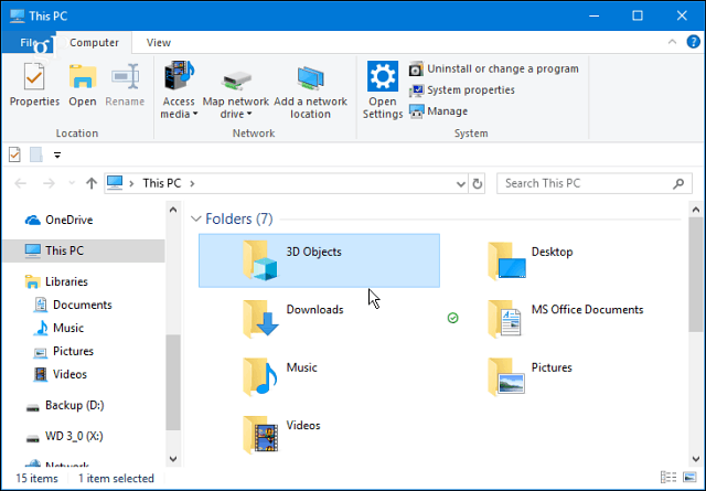 File Explorer Folder 3D