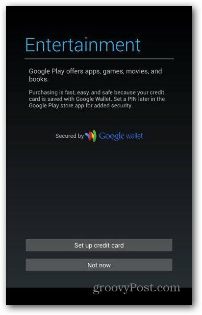 Akun pengguna Nexus 7 - Google Wallet