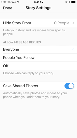 Periksa pengaturan Instagram Story Anda sebelum ditayangkan.