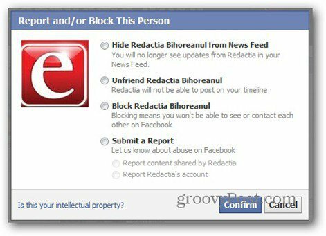 laporan facebook - opsi blokir