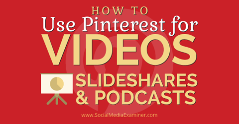 pinterest untuk mempromosikan tayangan slide video dan podcast