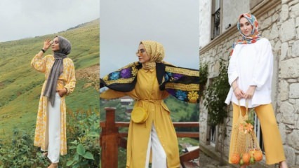 Pakaian kuning dalam pakaian jilbab