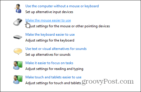 Panel Kontrol Mouse