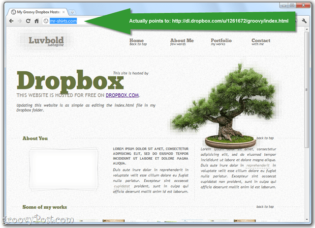 mempublikasikan halaman web melalui folder publik dropbox