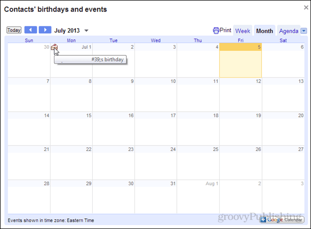 ulang tahun di kalender google