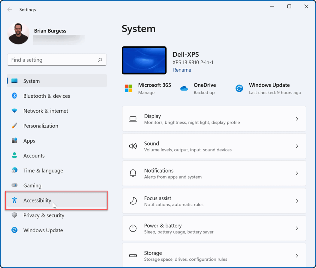 Aksesibilitas Pengaturan Windows 11