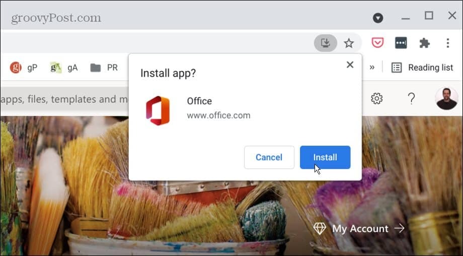 instal office pwa di chromebook