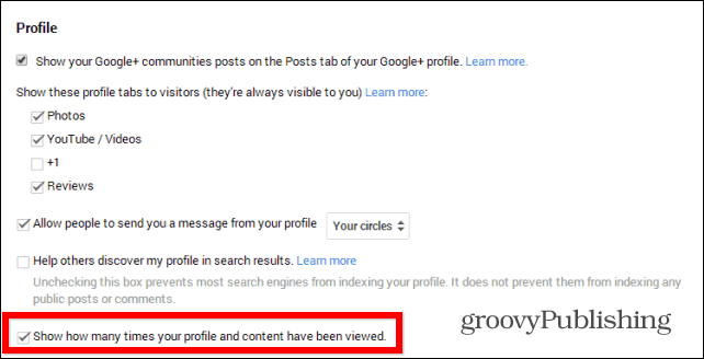 Google+ Tip: Sembunyikan Count Lihat Profil Anda