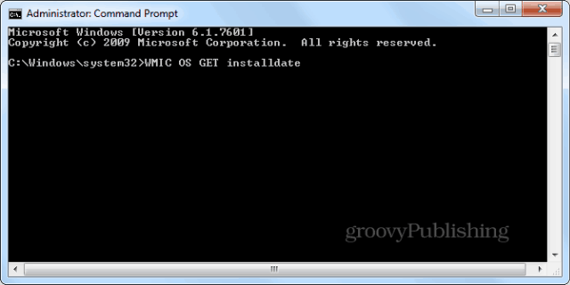 Tanggal instalasi Windows cmd prompt wmic
