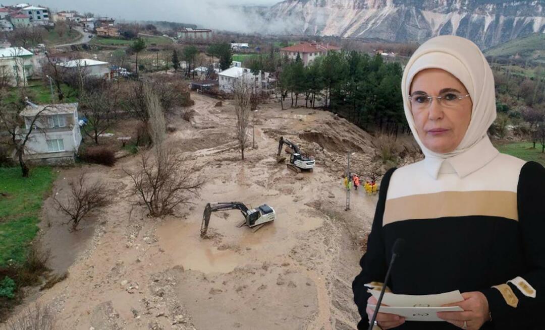Berbagi bencana banjir datang dari Emine Erdoğan! 