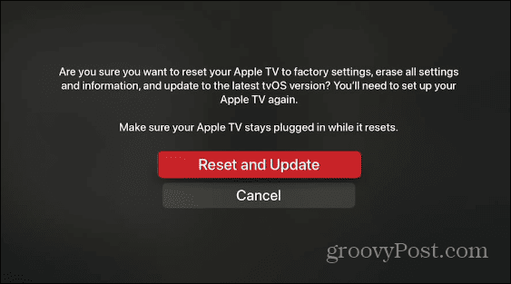 atur ulang TV apel
