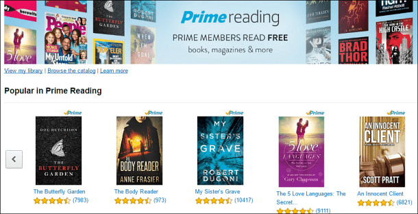 Amazon Offers Prime Reading: Menawarkan Ribuan Buku dan Majalah Gratis