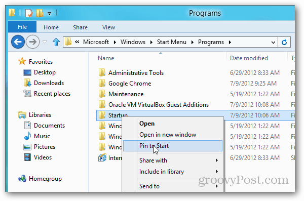 Windows 8 pin untuk memulai